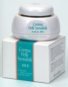 Крем для чувствительной кожи АНА 8% крем предназначен для кожи любого типа, но особенно - для чувствительной и нежной.