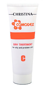 COMODEX Control &amp; Regulate Day Theatment Дневная регулирующая сыворотка-контроль 50ml NEW Очень нежная сыворотка оказывает противомикробное действие, регулирует секрецию сальных желез, уменьшает воспаление, защищает кожу от свободных радикалов. Этот эффект достигается за счет трех активных компонентов: каприловой жирной кислоты, соединенной с глицином, экстрактов корицы и томата. Сыворотка не сушит кожу и может использоваться в качестве увлажняющего средства (гиалуроновая кислота), основы под макияж и после бритья.