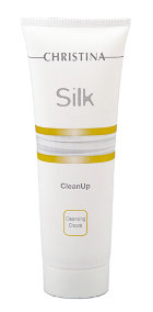 Silk Clean Up Cream – Нежный крем для очищения кожи. Мягкое кремообразное мыло увлажняет кожу, эффективно удаляет загрязнения, не раздражая и не пересушивая ее. Может также использоваться для снятия макияжа с области глаз. После применения препарата кожа выглядит очищенной и свежей.